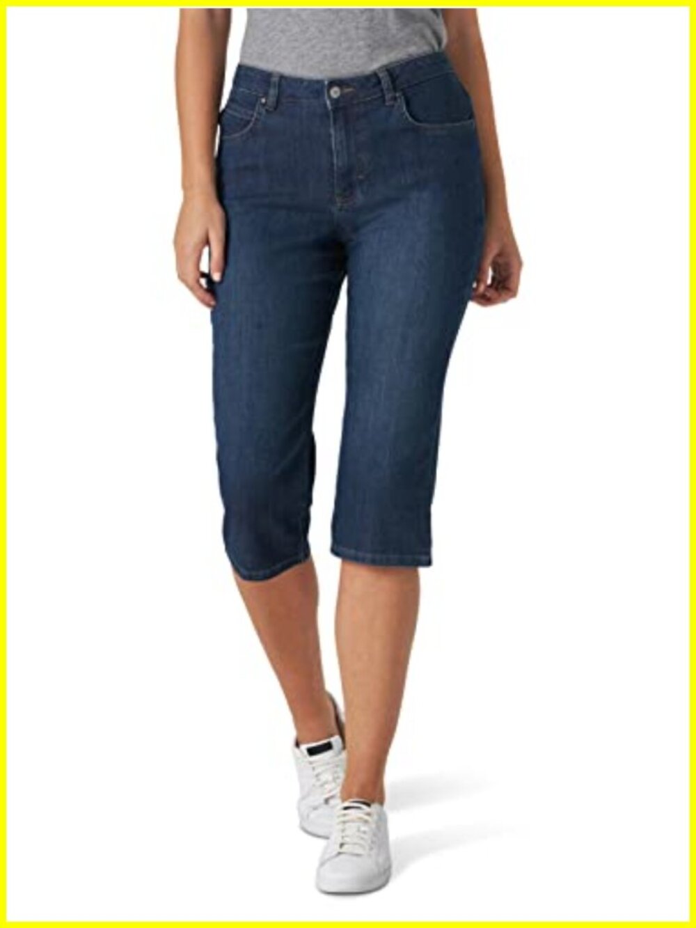 Relaxed Fit Capri Jean for Women 5 Pocket Casual Summer